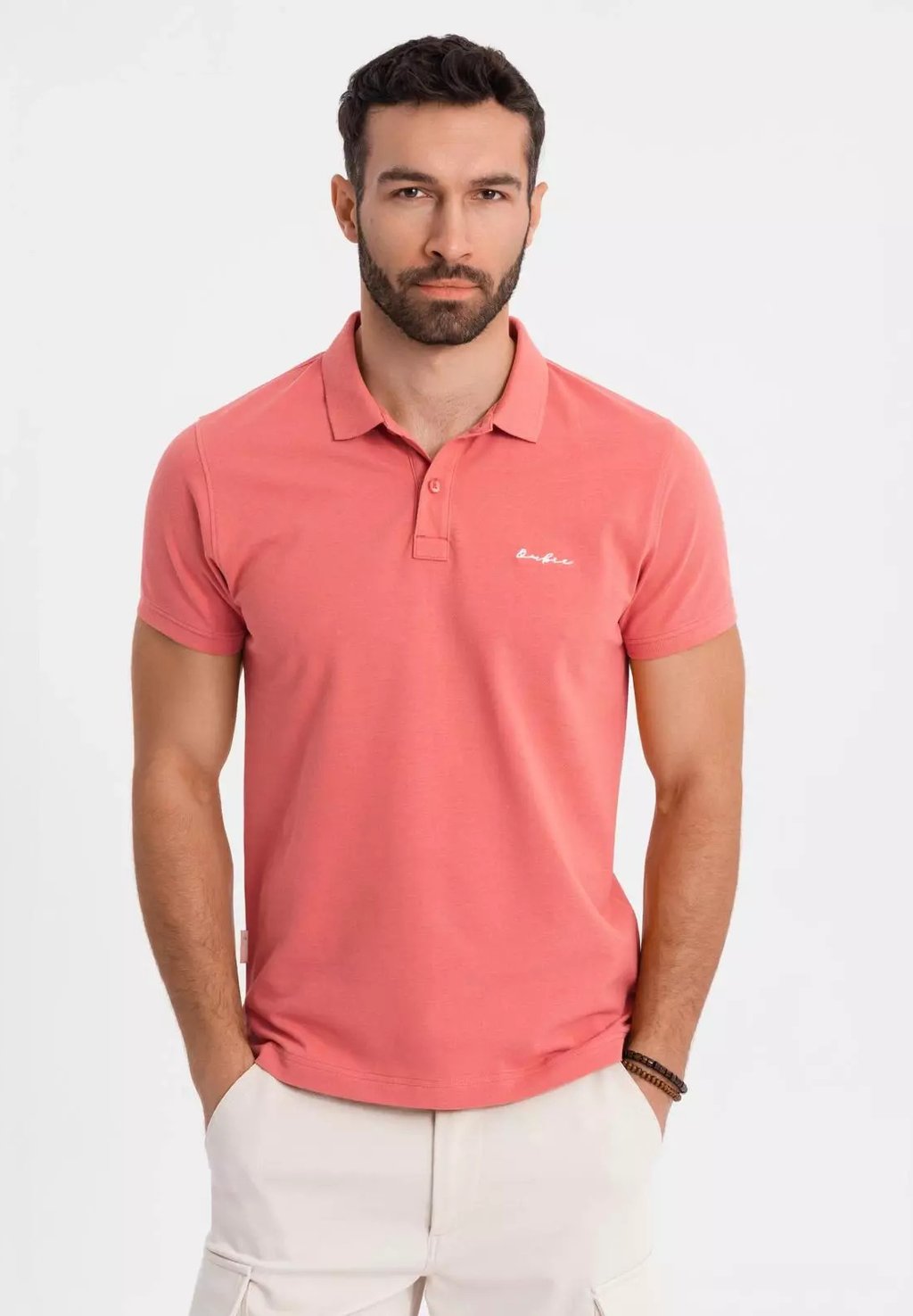 

Рубашка поло POSS-0103 Ombre, светло-красный