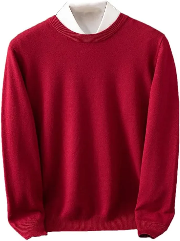 

Мужской весенний пуловер с длинными рукавами и круглым вырезом