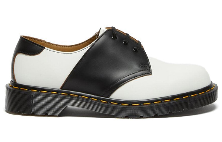 1461 Женские повседневные туфли унисекс с низким верхом, белые/черные Dr.Martens — фото 2