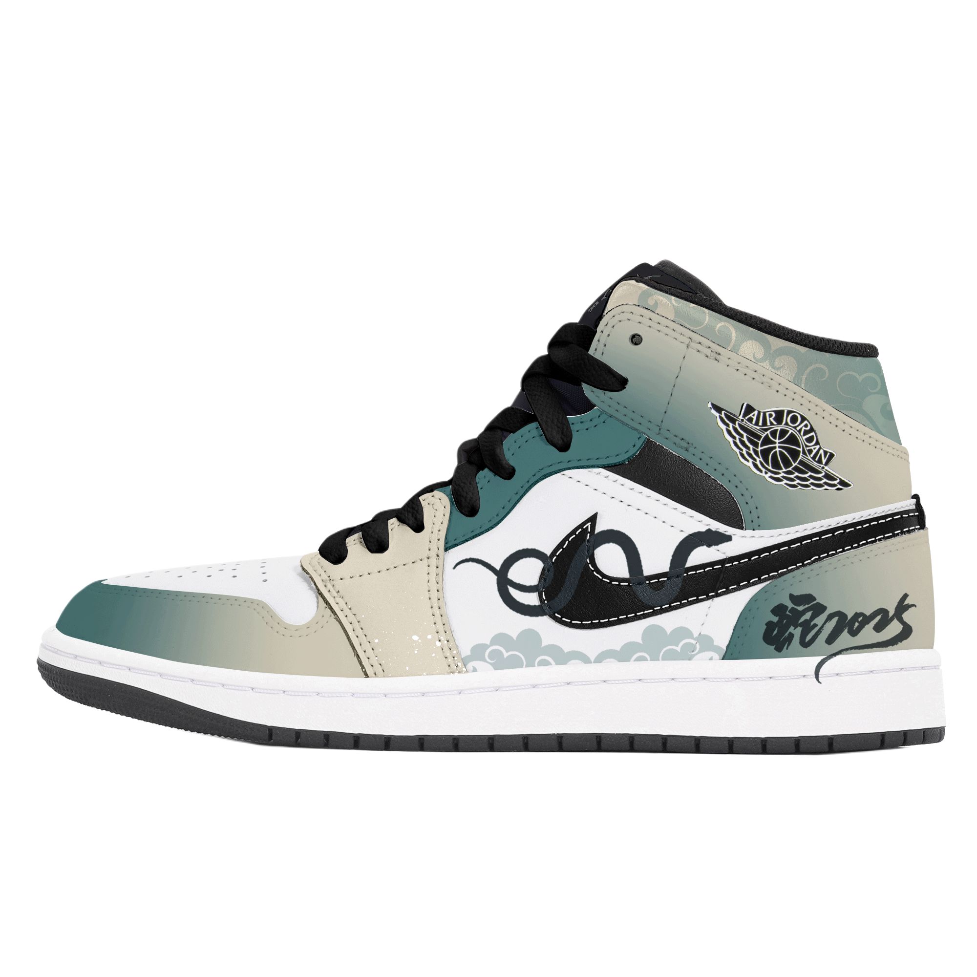 

Jordan Air 1 устойчивые к истиранию кроссовки Mid Top Vintage для мужчин Green