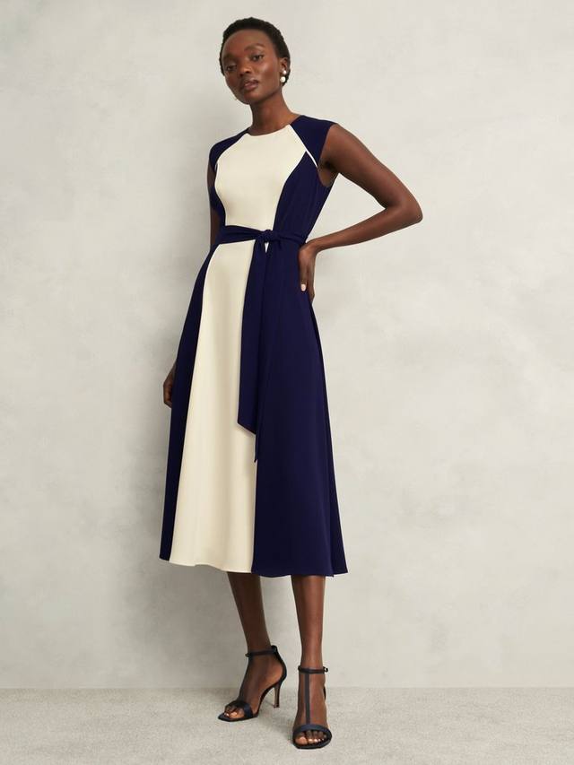

Платье в цветном блоке andrea Hobbs, цвет Navy/Cream