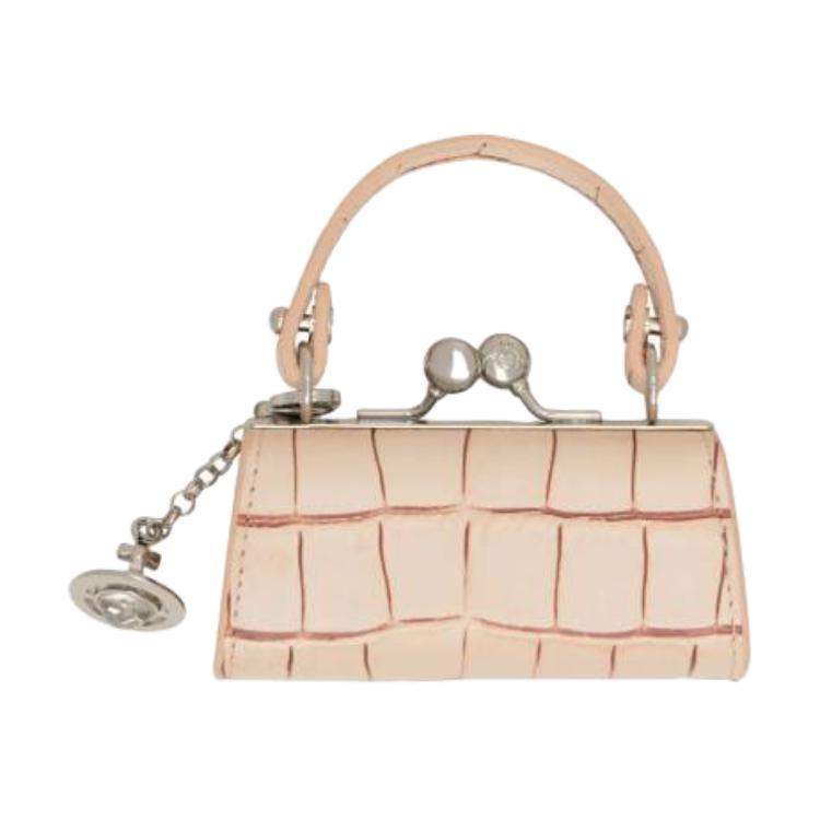 Кошелек для монет из телячьей кожи женский розовый Vivienne Westwood, Set (Bag) — фото 3