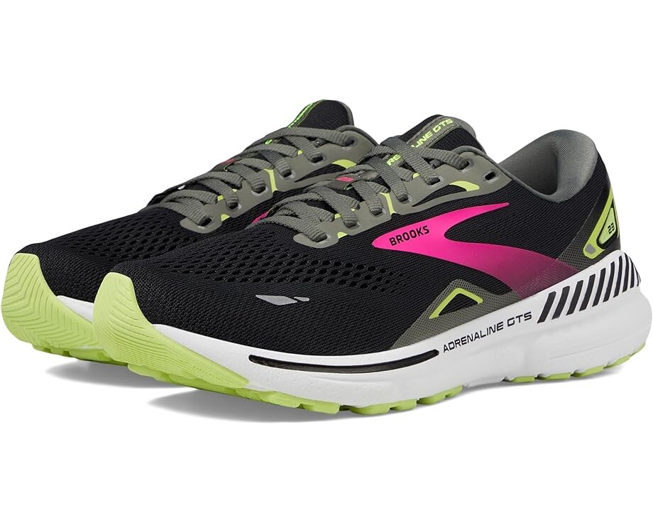 

Кроссовки Brooks Adrenaline GTS 23, цвет Black/Gunmetal/Sharp Green
