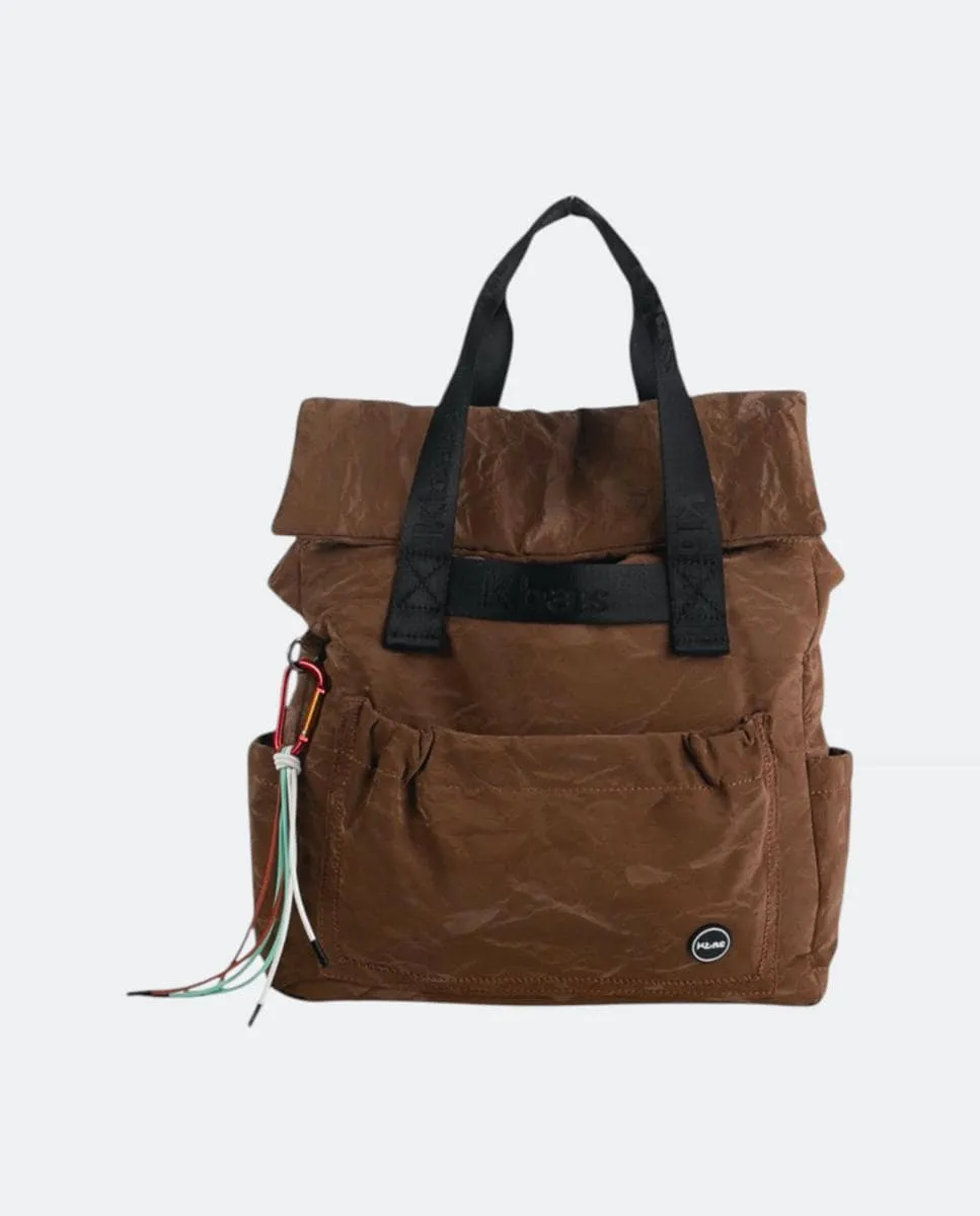 

Большой нейлоновый рюкзак на молнии Kbas, коричневый