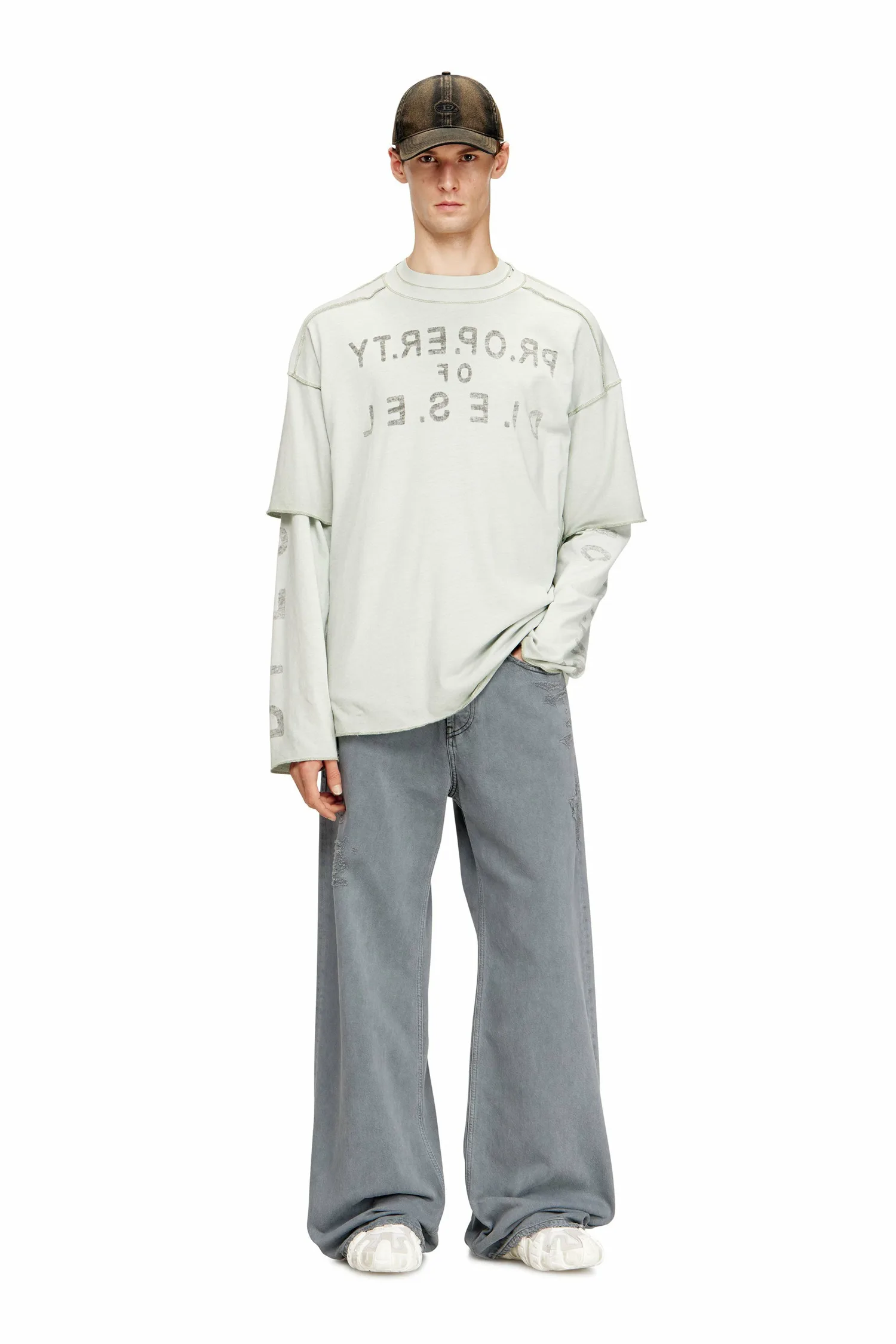 Мужская футболка T-LOOK Diesel, Gray and other shades — фото 3