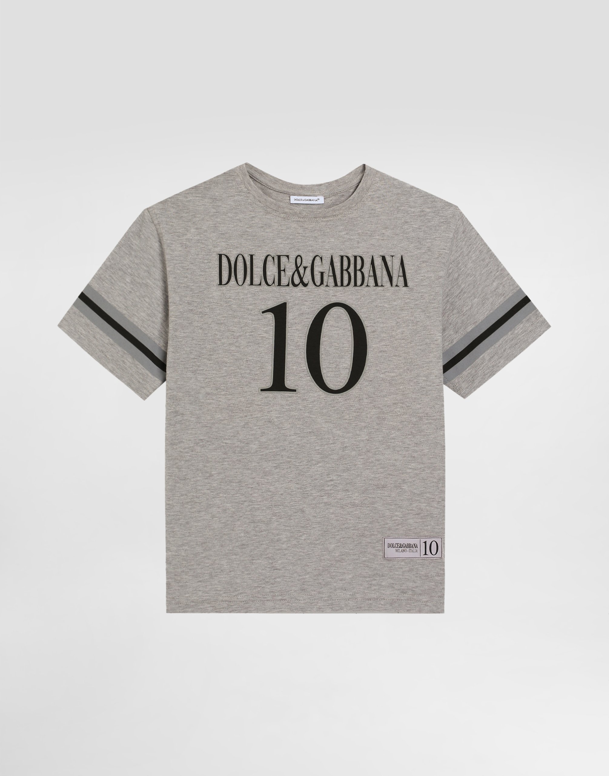 

Футболка из джерси с логотипом Dolce&Gabbana, серый