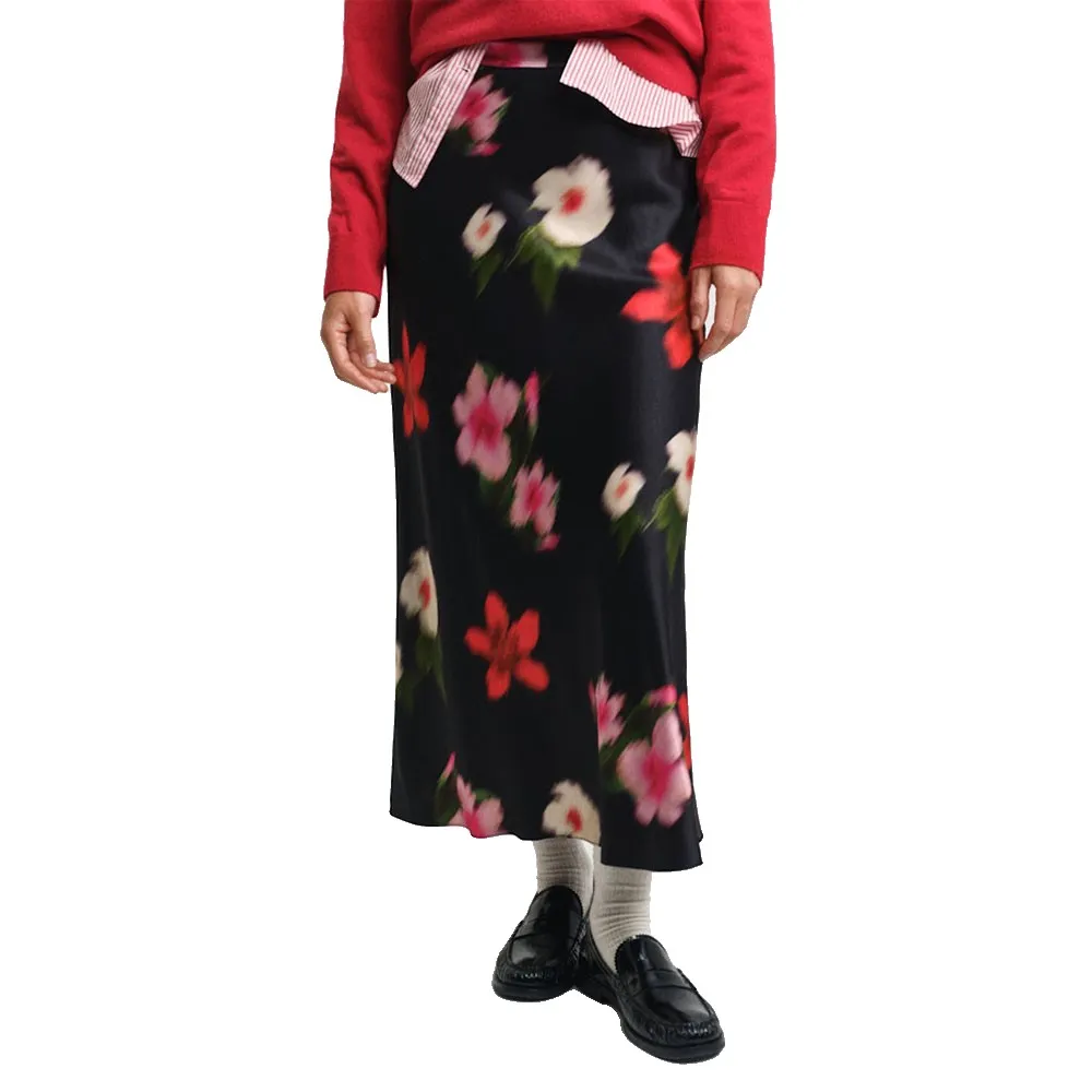 

Юбка Gant Floral Print midi, разноцветный