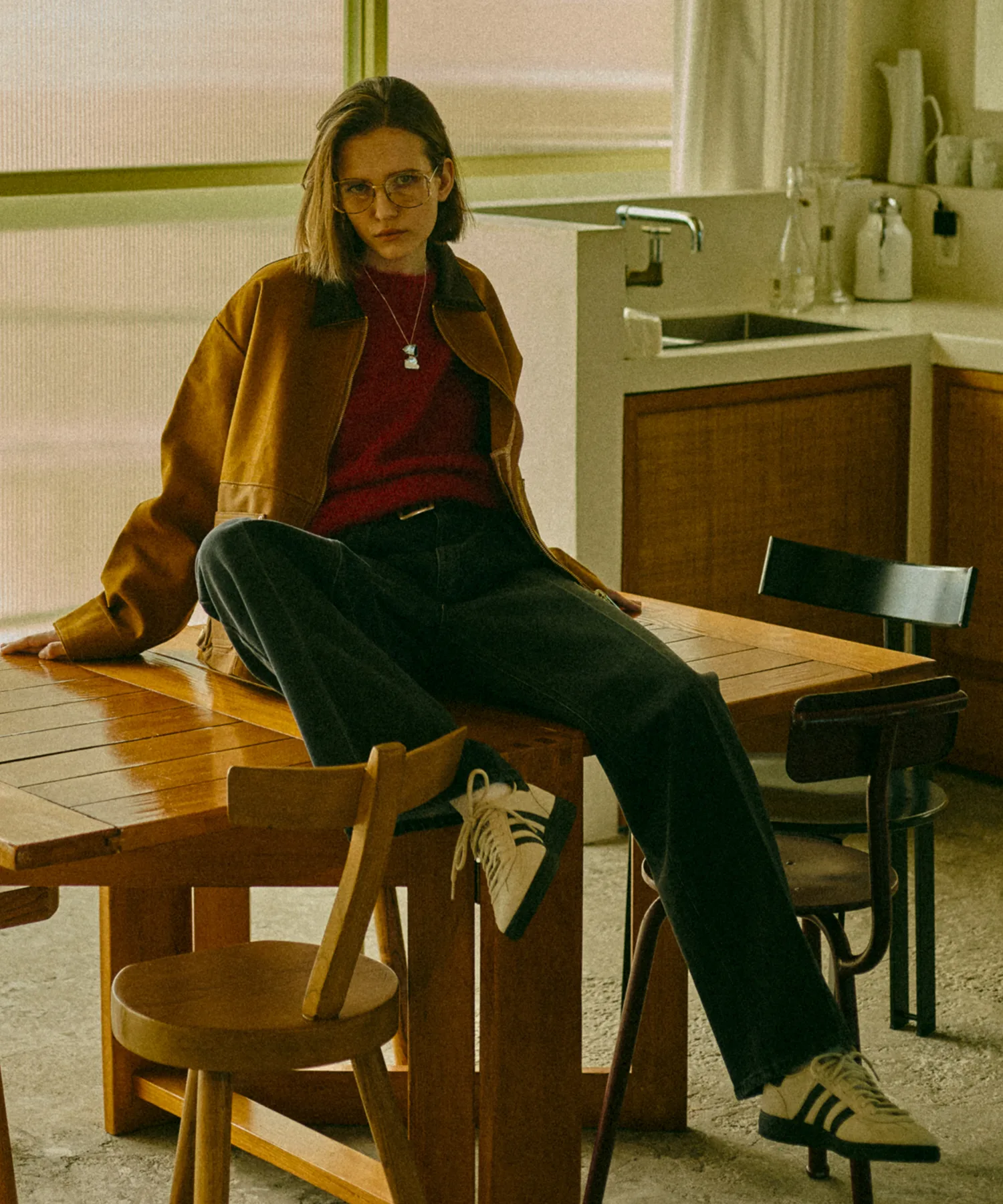 Кроссовки из нубука HANDBALL SPEZIAL adidas Originals белые — фото 2