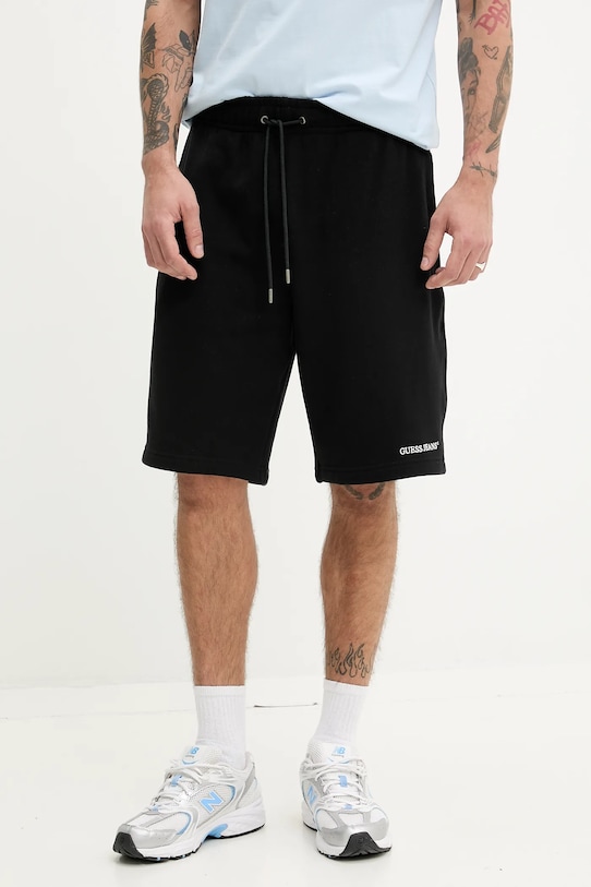 

Хлопковые шорты Guess Jeans, черный