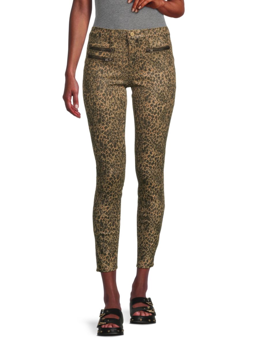 

Брюки на молнии с анималистичным принтом Etienne Marcel, цвет Leopard