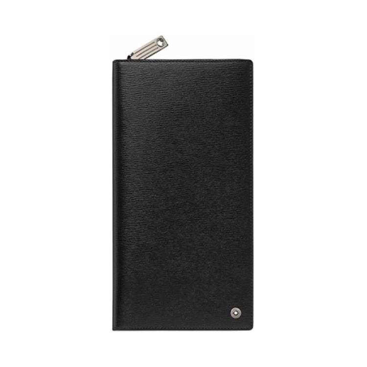 

MONTBLANC Мужской кошелек из зернистой коровьей кожи, черный