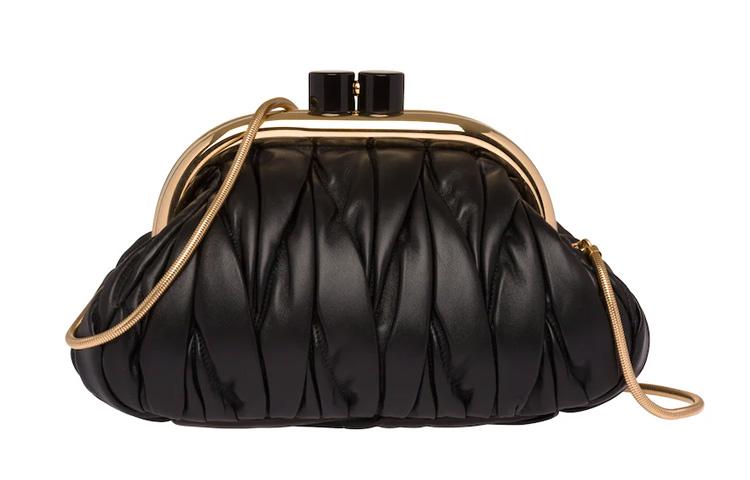 

MIU MIU Сумка через плечо BELLE из мягкой овечьей кожи женская black