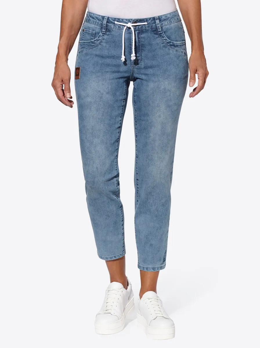 

Джинсы с 5 карманами в стиле casual Looks (1 шт.), цвет Blue-Bleached