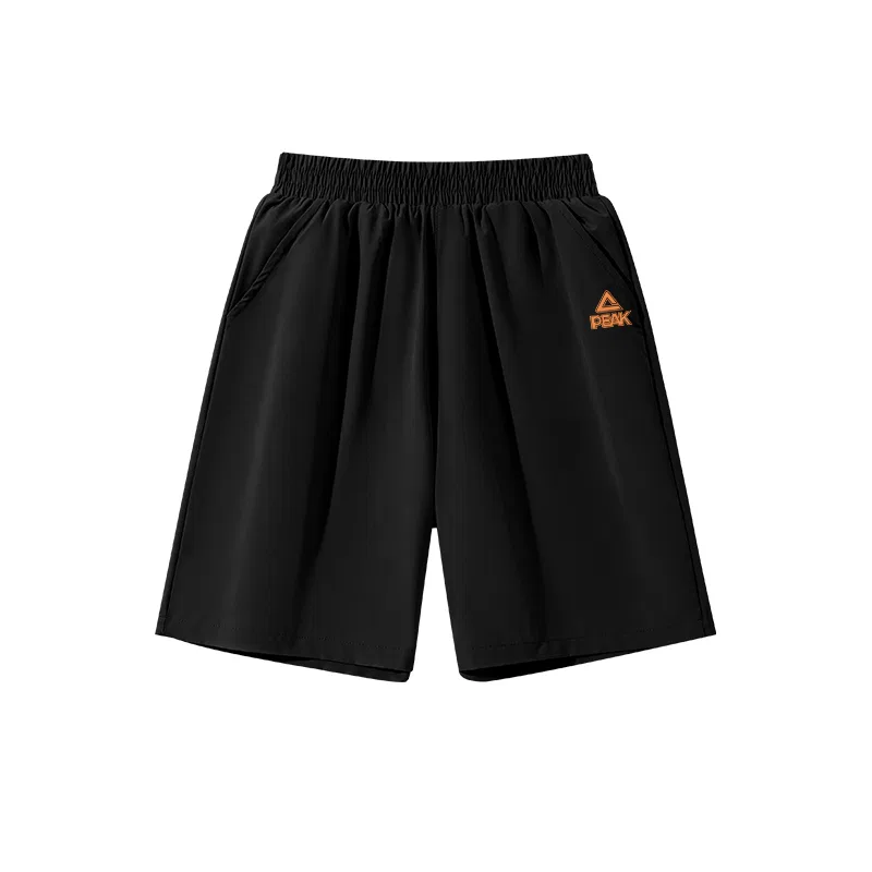 Шорты детские с логотипом PEAK Black/PK