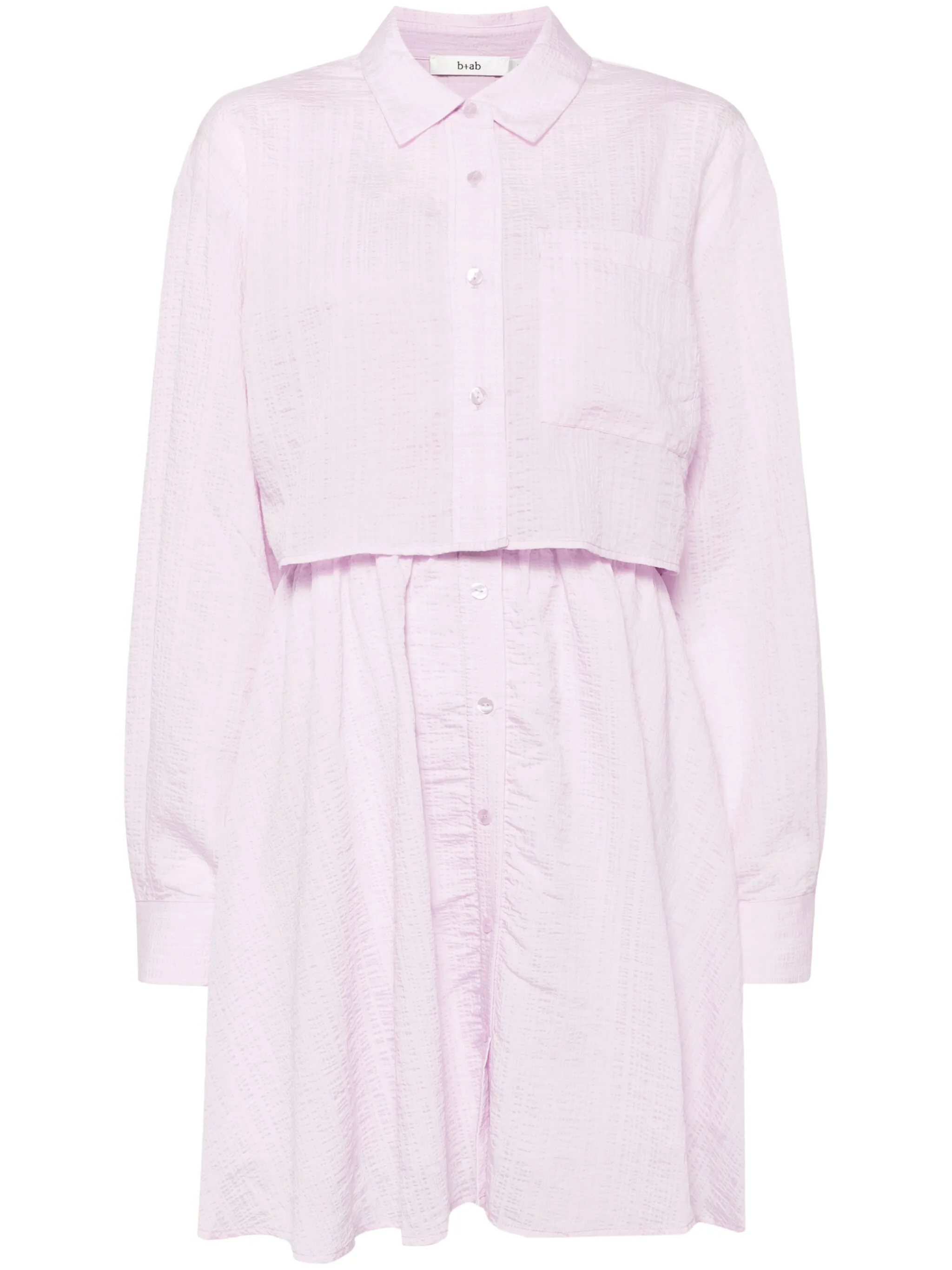 

Комплект из платья и жакета с жатым эффектом B+Ab, розовый