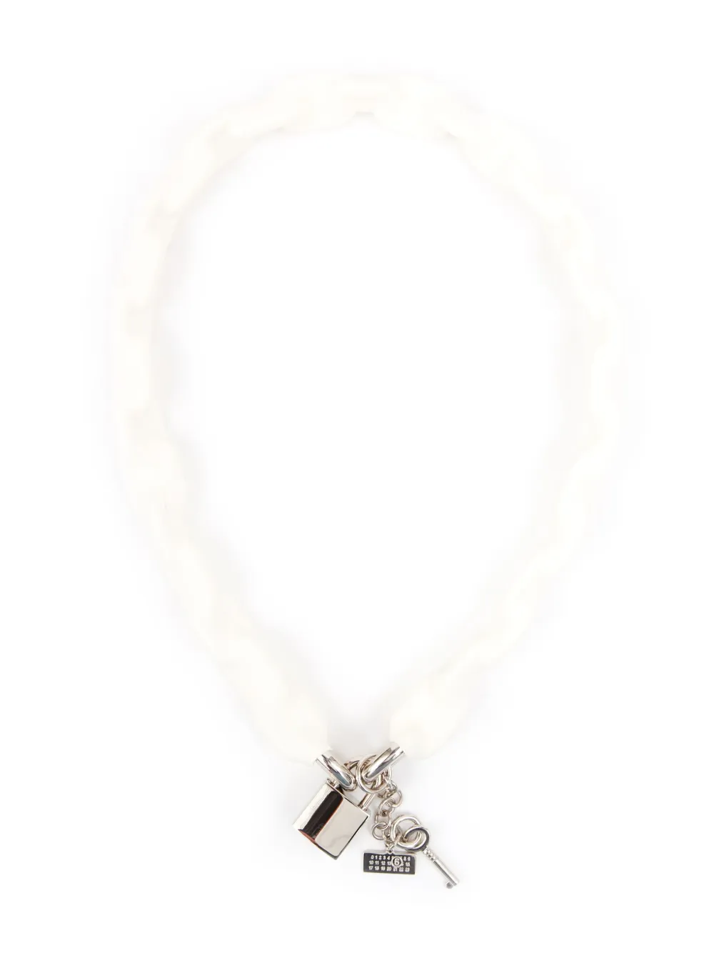 

Цепочка на шею с подвеской MM6 Maison Margiela, белый