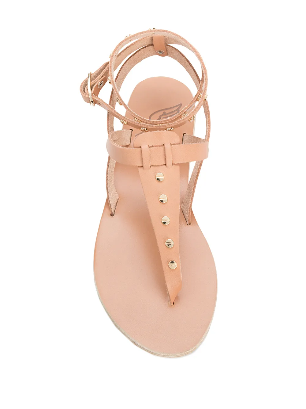 Сандалии с Т-образным вырезом и заклепками Ancient Greek Sandals, нейтральный — фото 4