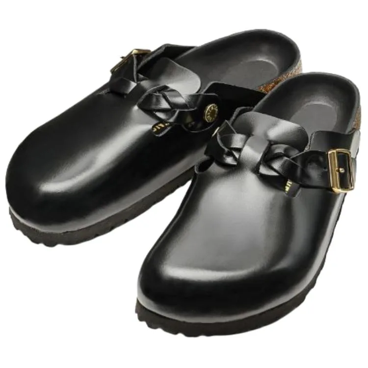 Босоножки-мюли с пряжкой Boston Birkenstock, черный — фото 3