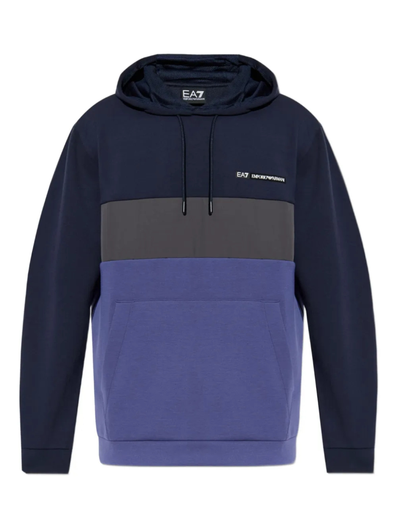 

Толстовка с капюшоном в стиле колор-блок Ea7 Emporio Armani, синий