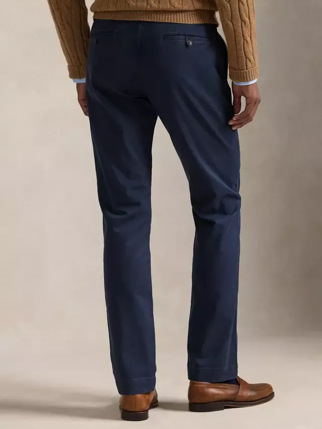 Брюки Bedford из смесовой хлопковой ткани, цвет Морской Ralph Lauren — фото 2