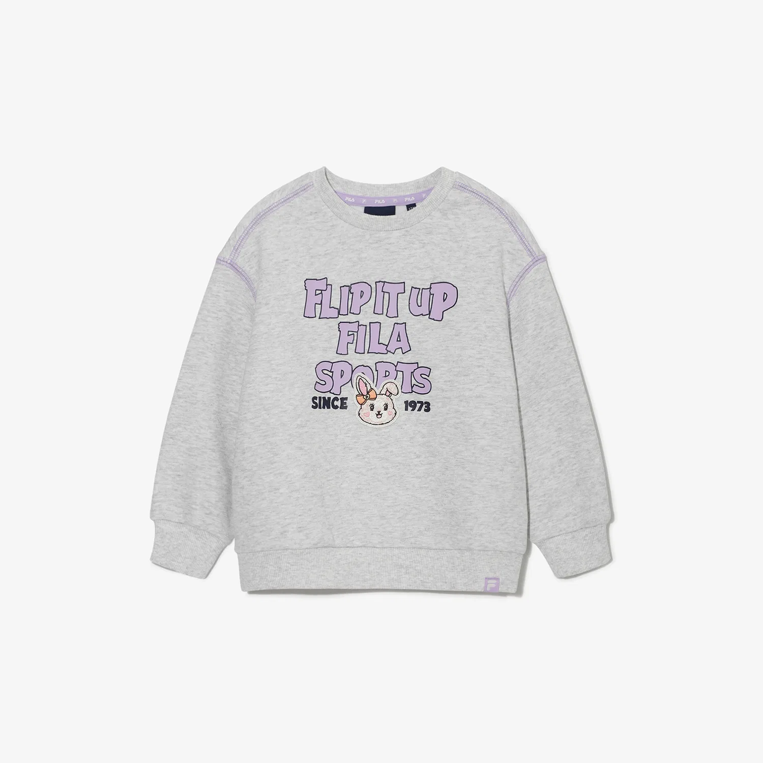 Детский свитшот с графическим принтом Buddy серый от Fila Kids — фото 2