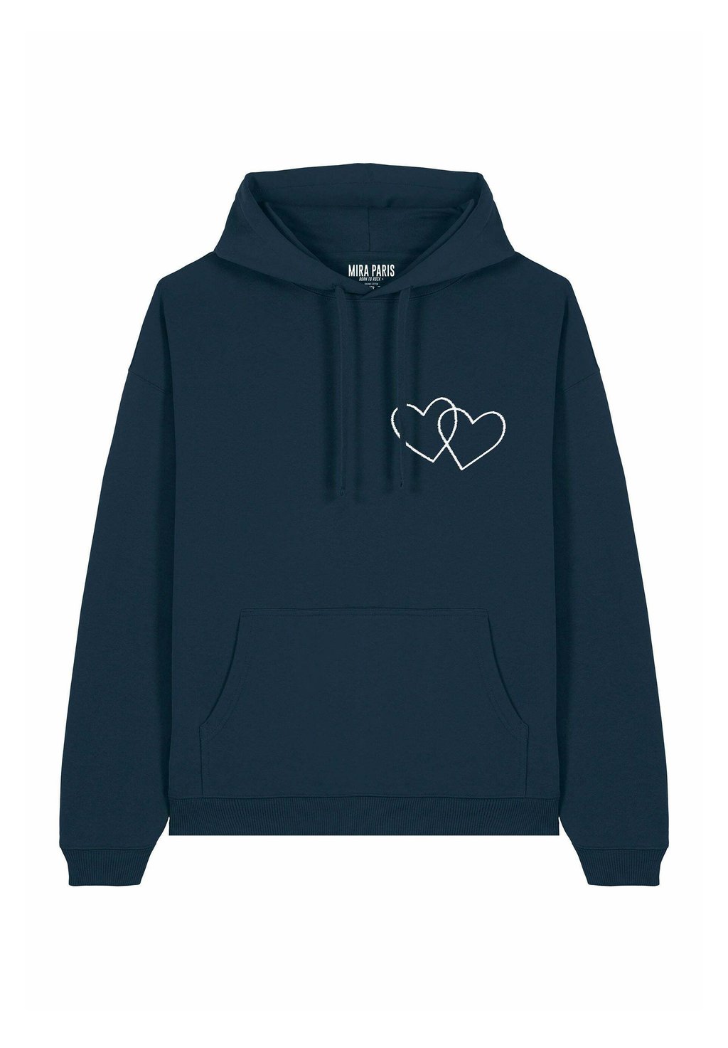 

Толстовка DOUBLE HEART EMBROIDERY UNISEX - Hoodie Mira Paris, светло-голубой