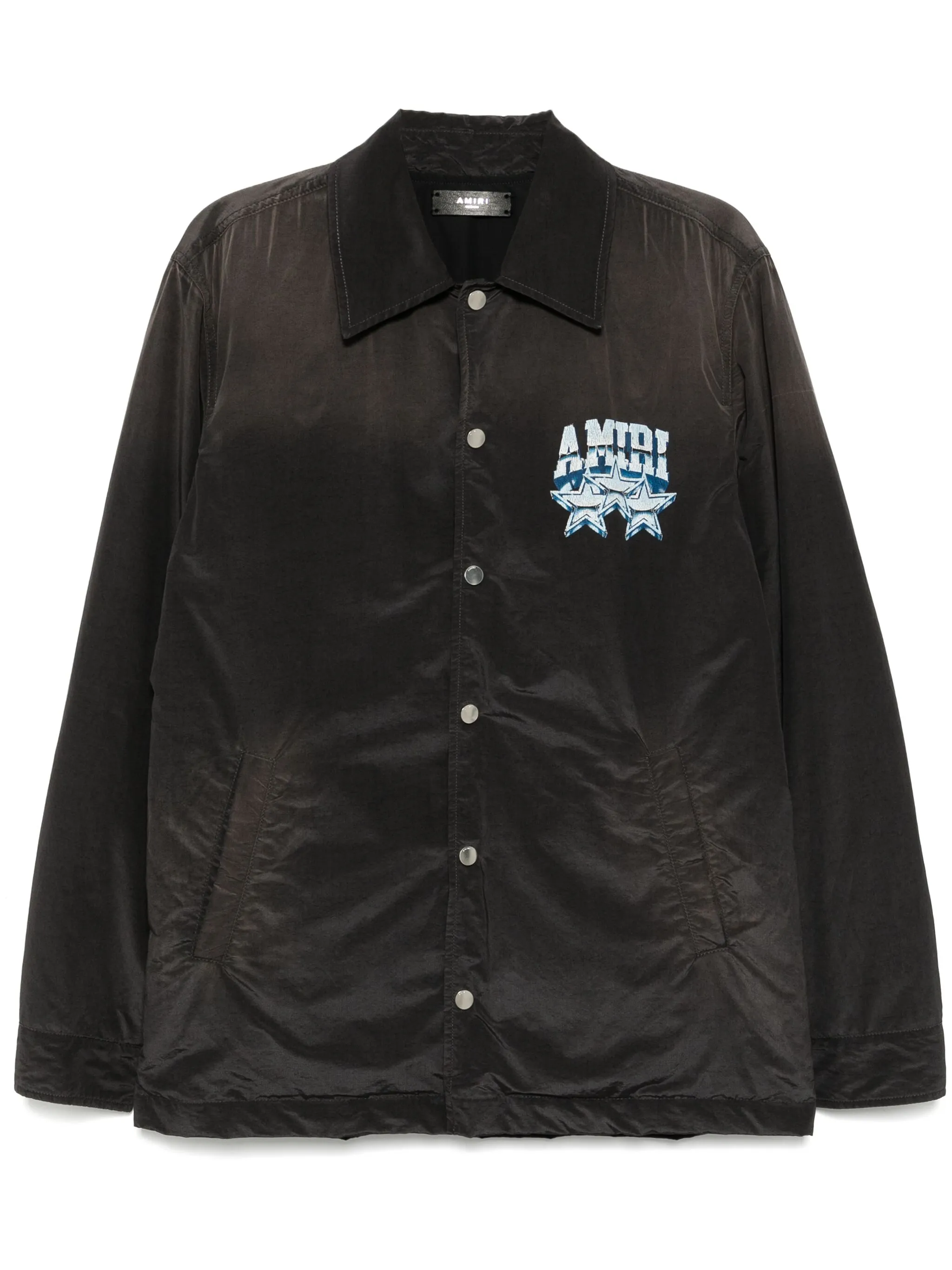 

Куртка-рубашка с логотипом Amiri, черный