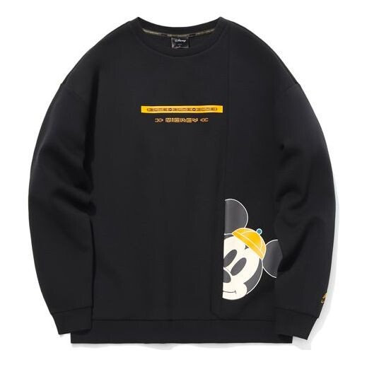 

Свитера x Дисней кроссовер круглый ворот пуловер Li-Ning, черный