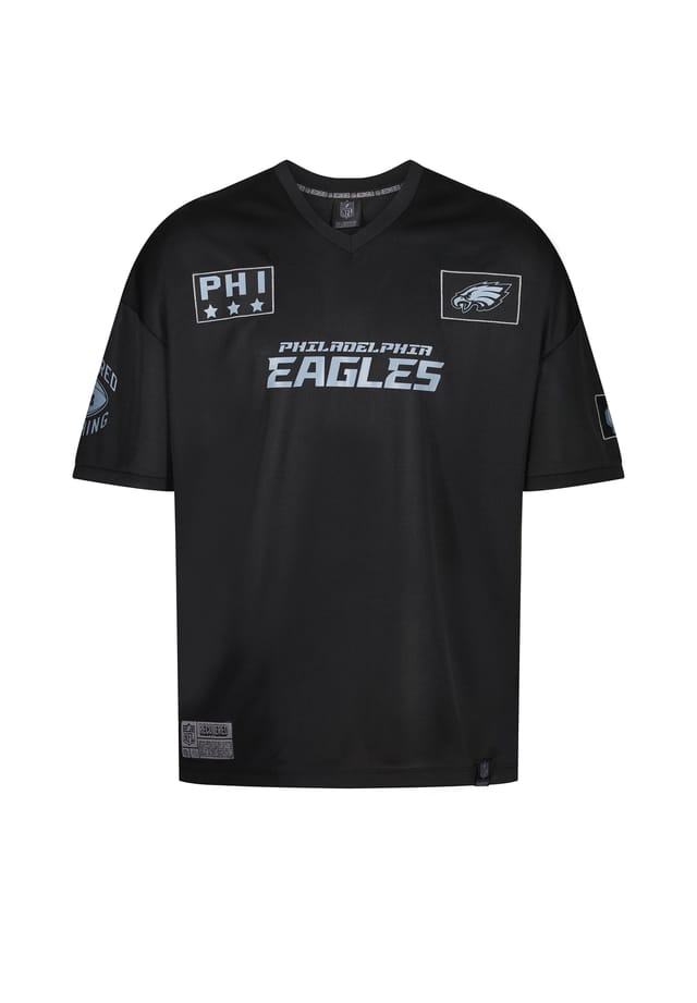 

Футболка NFL Eagles Phi 33 Oversize свободного кроя Re:Covered, черный