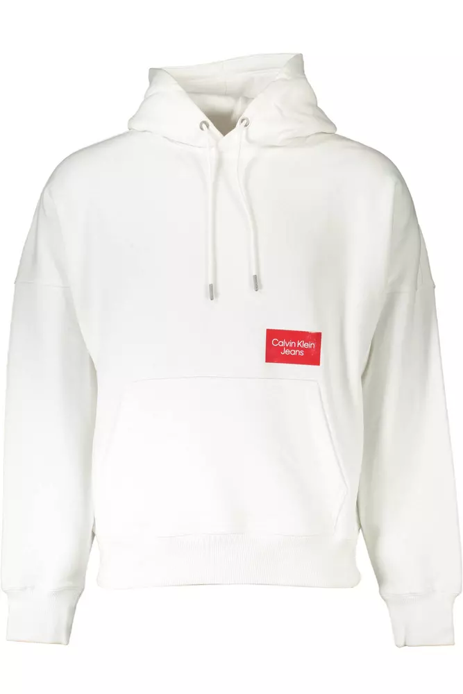 

Белый хлопковый мужской свитер Calvin Klein