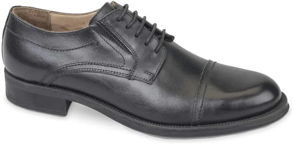 Классические элегантные кожаные мужские туфли Valleverde 49881, Black