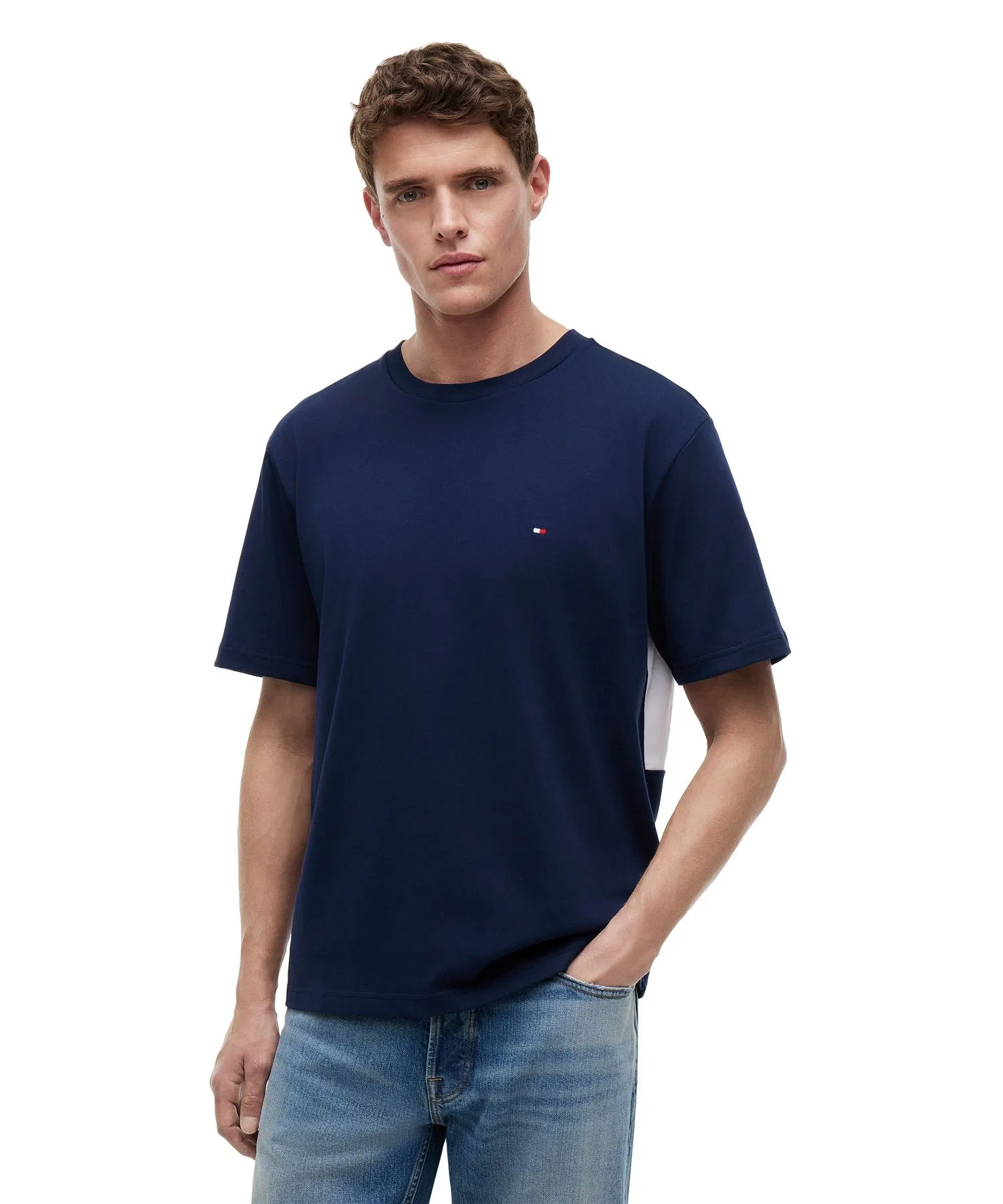 Мужская футболка Tommy Hilfiger с круглым вырезом и логотипом — фото 2