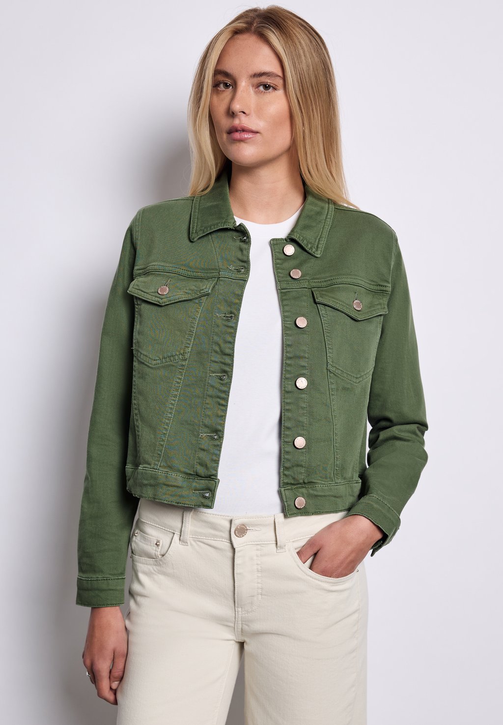 

Джинсовая куртка CROPPED Street One Studio, зеленый
