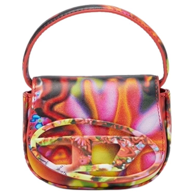 

DIESEL Миниатюрная женская сумка через плечо из коровьей кожи с ярким цветом