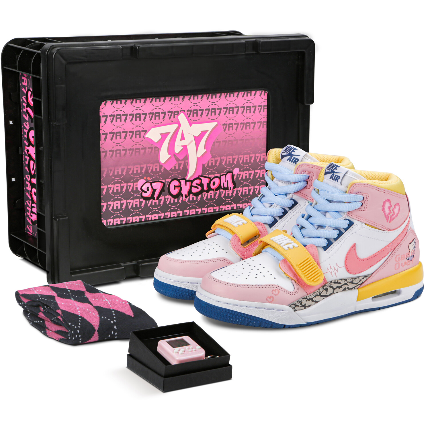 

Кроссовки JORDAN Legacy 312 Vintage Basketball Shoes Women's High-Top Pink White, Черный, Кроссовки JORDAN Legacy 312 Vintage Basketball Shoes Women's High-Top Pink White