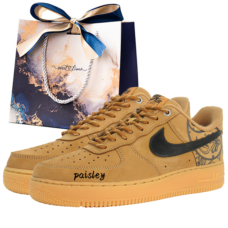 

Nike Кроссовки Air Force 1 Skateboard мужские низкие Beige & Black