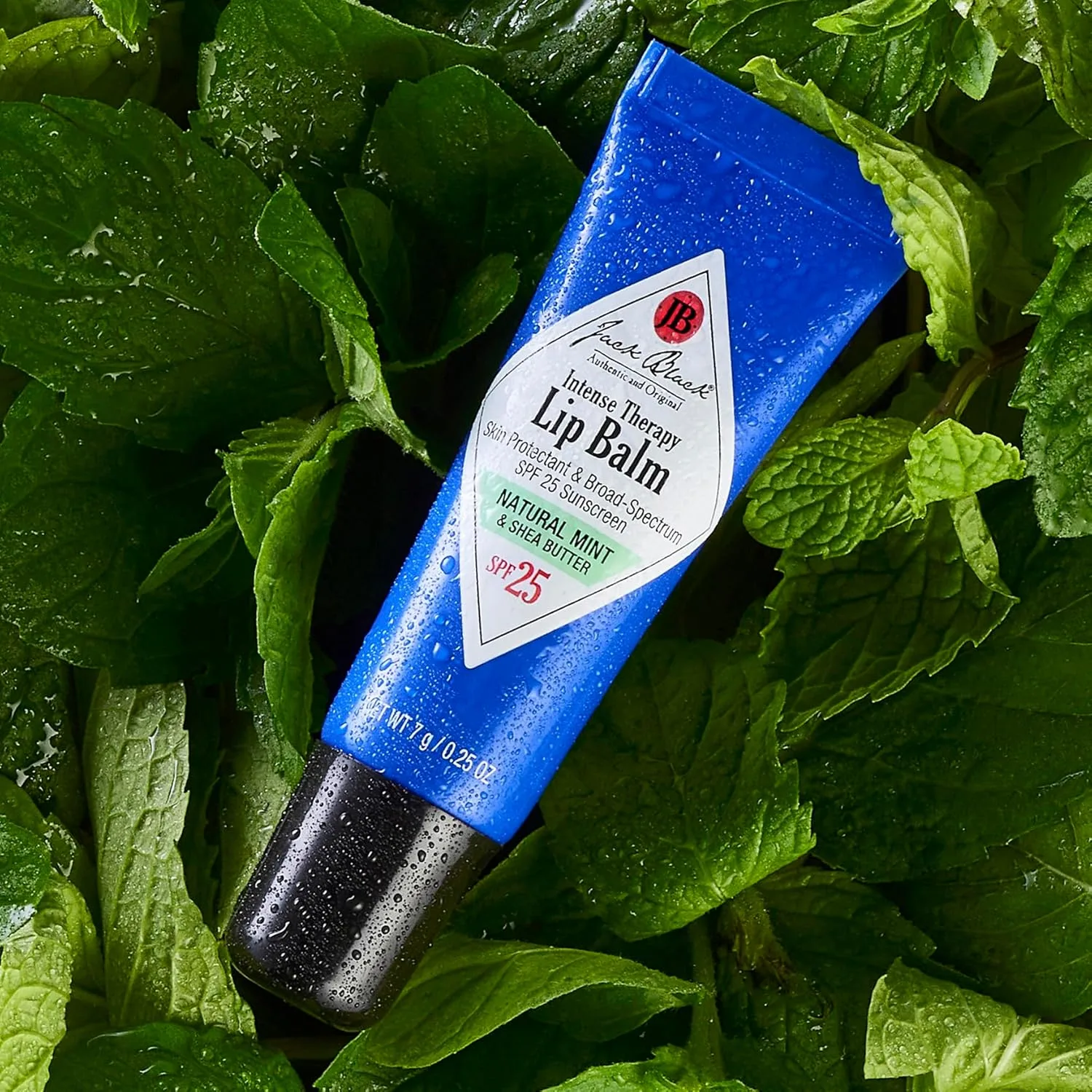 Jack Black Intense Therapy Lip Balm, набор 6 шт - Natural Mint & Shea Butter и Shea Butter & Vitamin E, бальзам для губ SPF 25, green — фото 2
