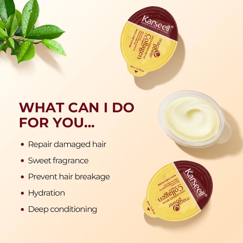 Коллагеновая маска для волос Karseell Maca Essence Deep Repair, 8x12 мл Karseell — фото 4