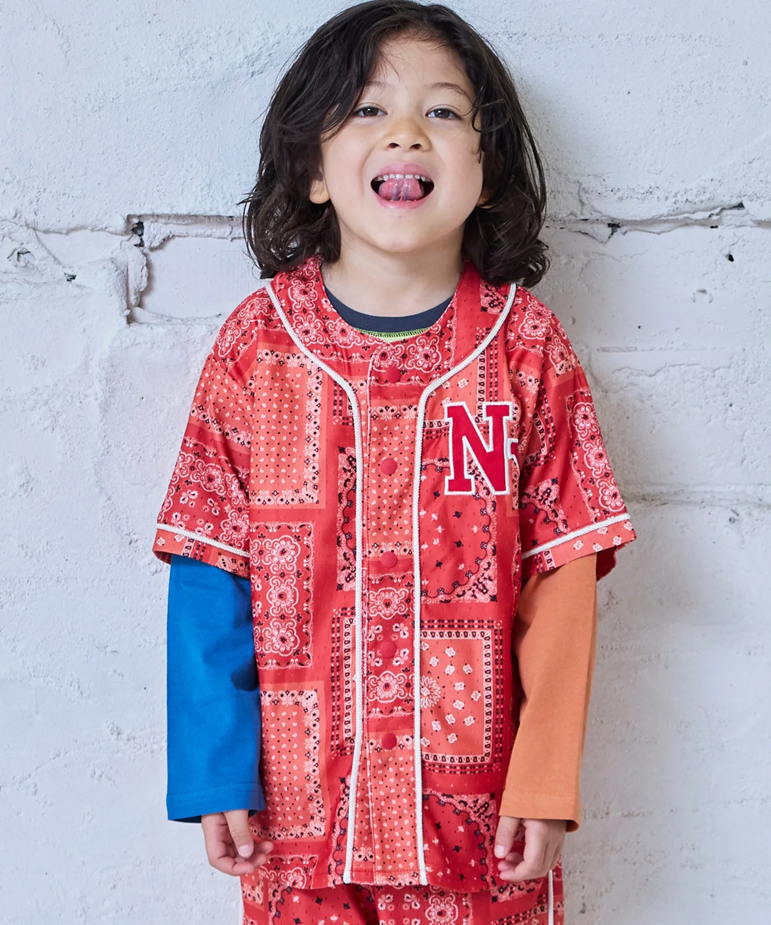 Детская футболка-поло из сетки MARKEY'S с узором пейсли чёрный — фото 4