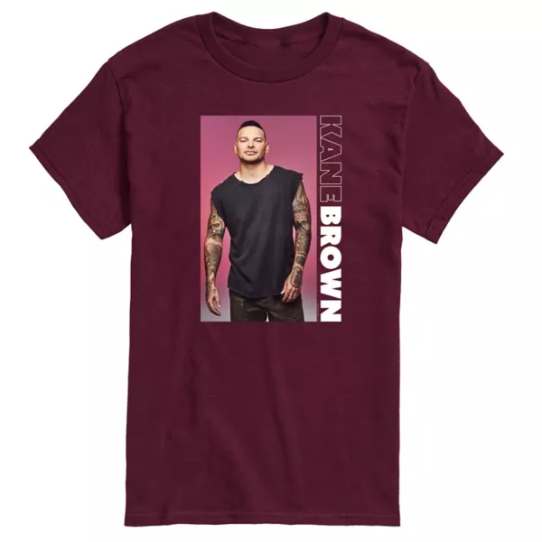 

Мужская футболка с принтом Кейна Брауна Licensed Character, цвет maroon