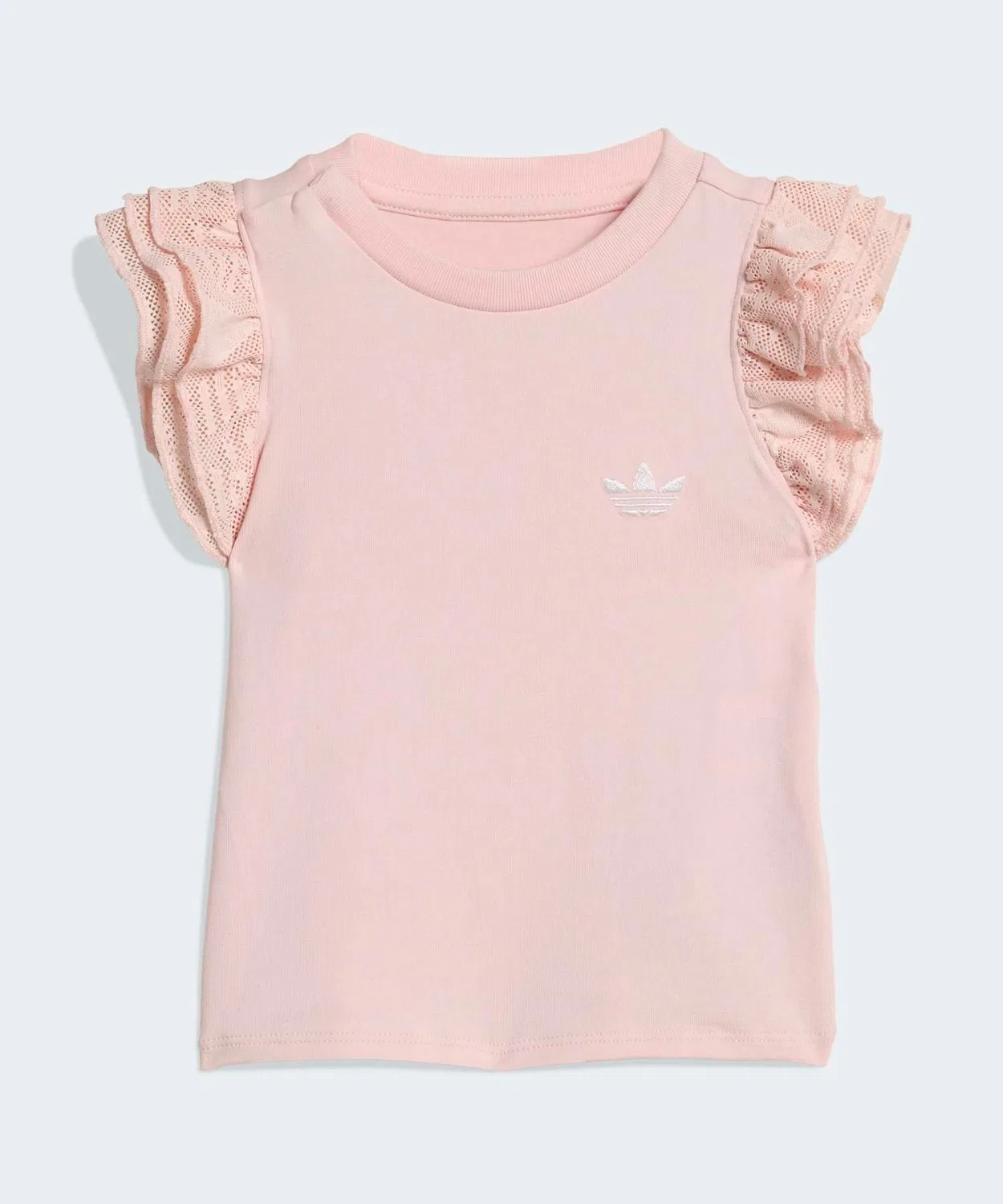 Спортивный набор для малышей: футболка и 3/4 леггинсы adidas Originals, розовый — фото 2