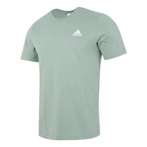 

Футболка Essentials одинарный джерси вышитый маленький логотип футболка Adidas, зеленый