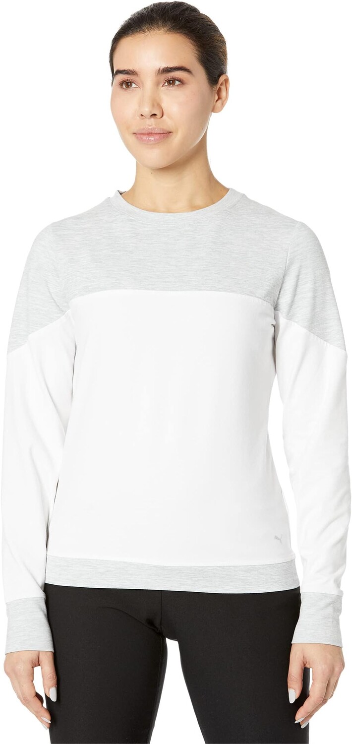 

Футболка Puma Cloudspun Bloom Crew Neck, цвет High-Rise Heather/Bright White