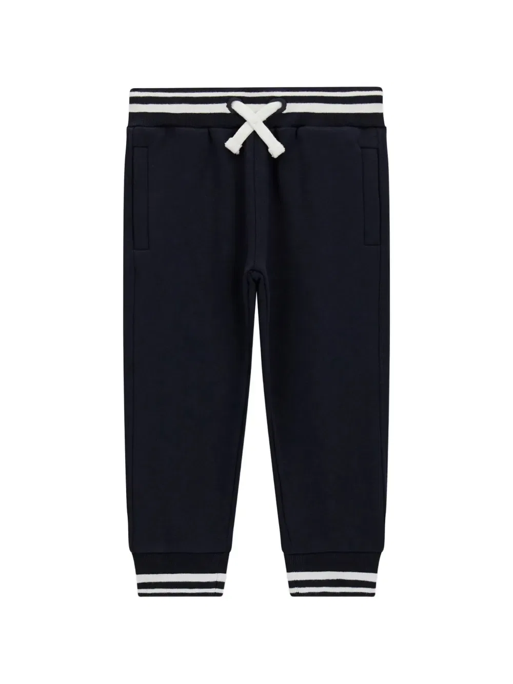 Спортивные брюки с логотипом и графическим рисунком в полоску Guess Kids, синий