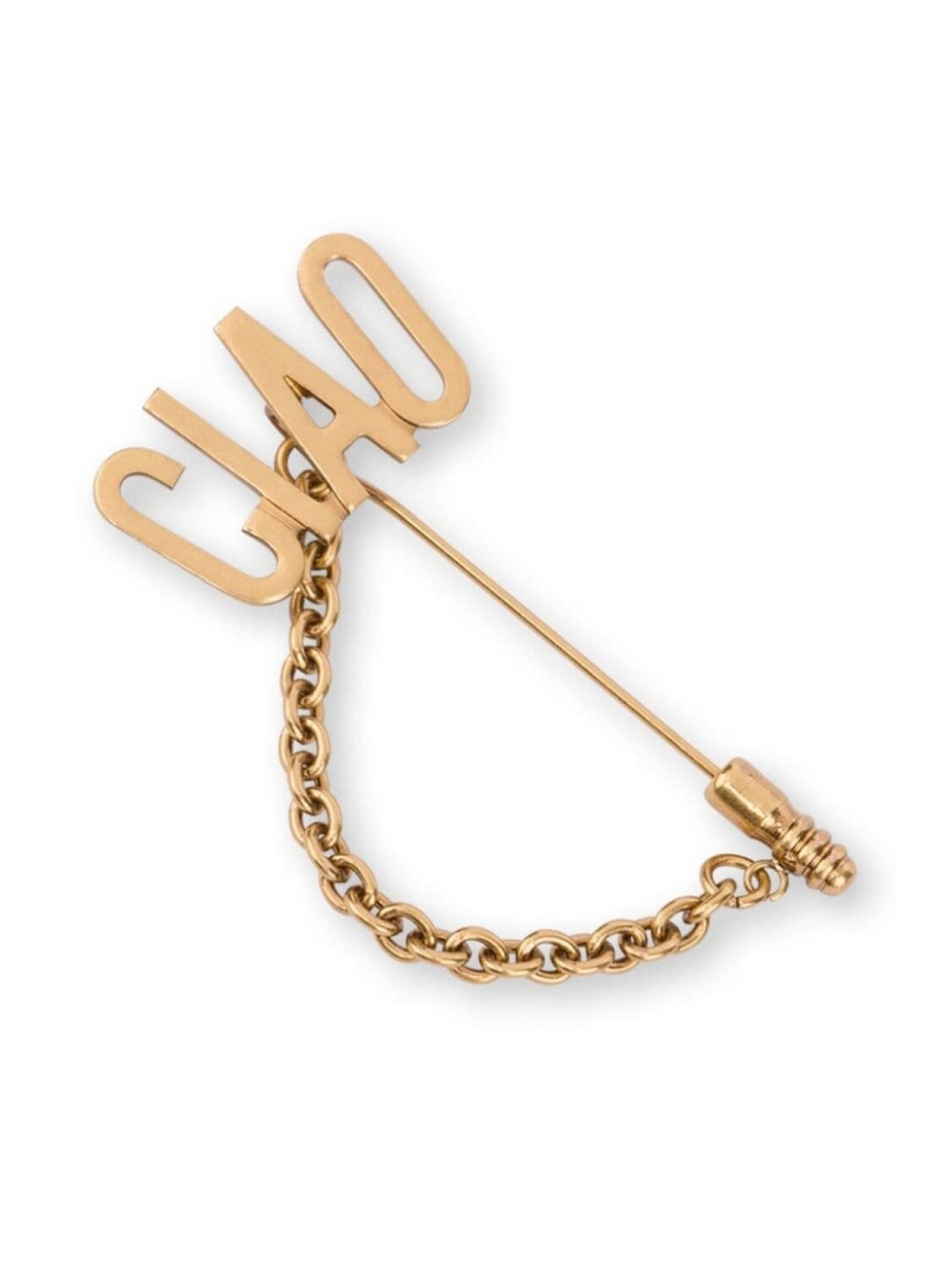 

Брошь Ciao с цепочкой Moschino, золотой