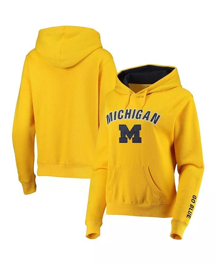 

Женская толстовка с капюшоном Maize Michigan Wolverines Arch and Logo 1 Colosseum