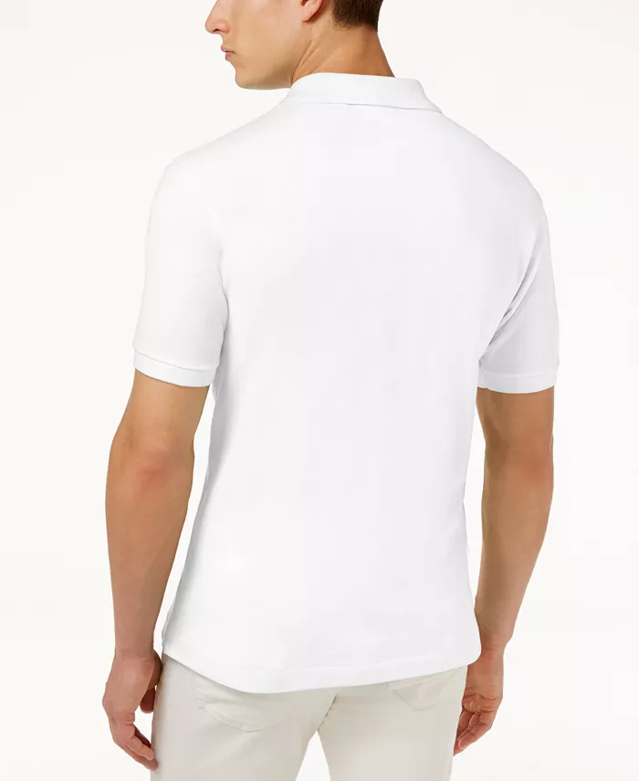 Мужская классическая короткорукавная поло L.12.12 из пике Lacoste, белый — фото 2