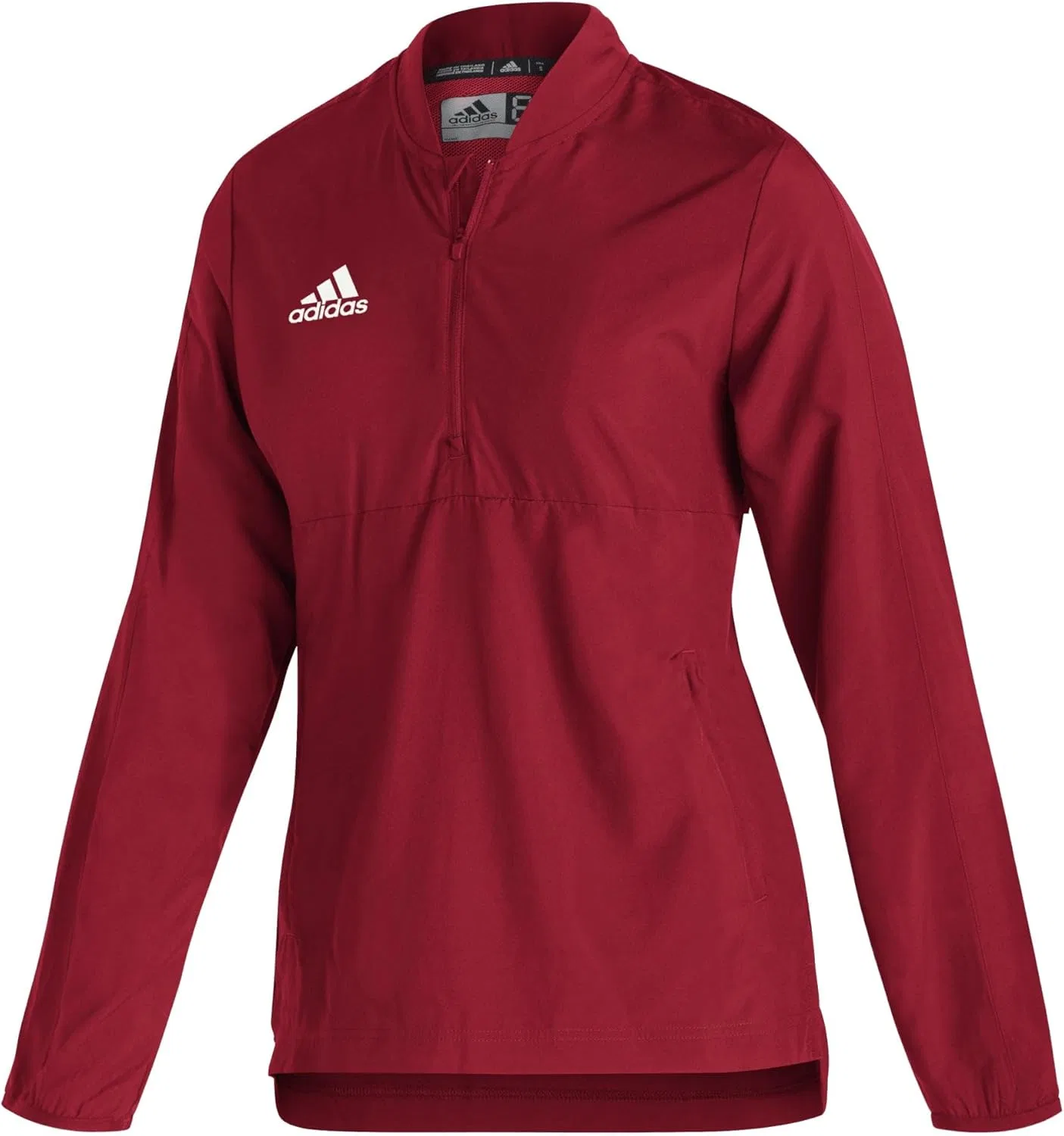 Толстовка с 1/4 молнией adidas, Team Power Red/White