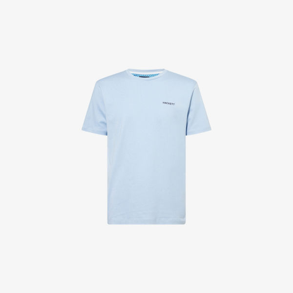 

Футболка из хлопка с вышитым логотипом Swim trim arch Hackett, синий