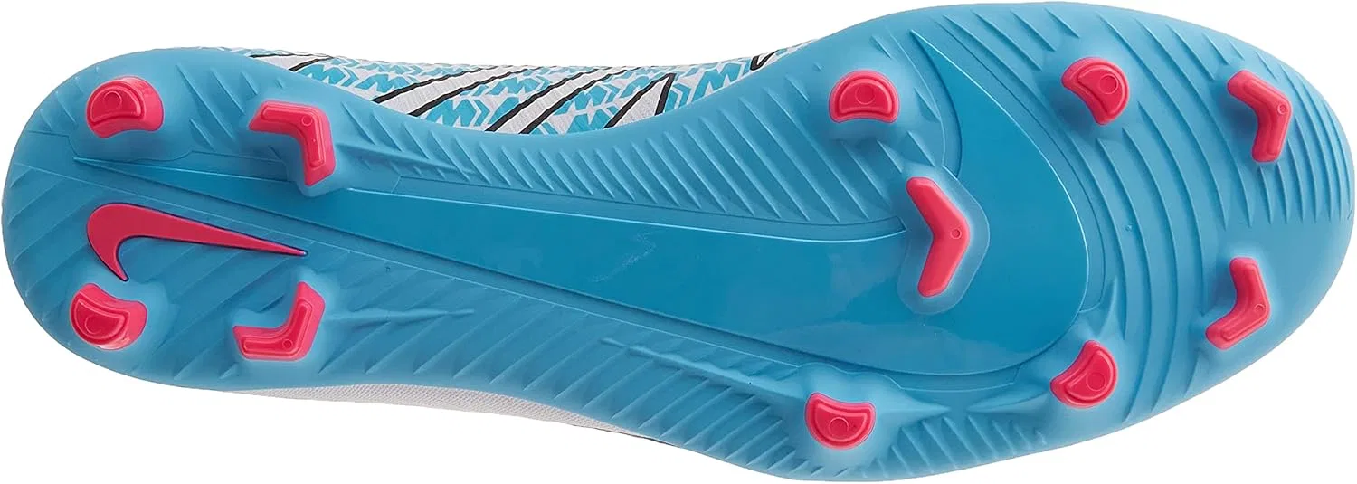Мужские кроссовки Nike Mercurial Superfly 9 Club Fg/MG, White Baltic Blue Pink Explosion — фото 2